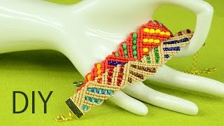 Macrame ZigZag Triangle Bracelet Tutorial ▲▼▲▼▲