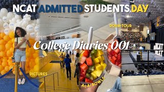 COLLEGE DIARIES 001 ♡: NCAT Admitted Students Day Vlog | pictures, dorm tour, meeting friends, +MORE