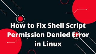 Easy Fix for Shell Script Permission Denied Error in Linux 3 | Bash Scripting Tutorial