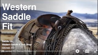 RMBCH and Saddle Up presents western saddle fitting