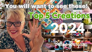 Everything 2024 Top 5 Crafts Challenge, my favorites from 2024, #diy #top5 #homedecor