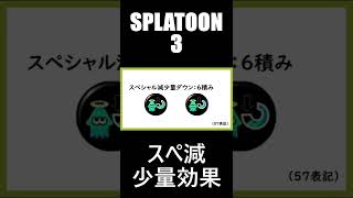 スぺ減ギア0.1、0.2の効果量[ #splatoon3  ]#shorts