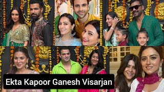 Ekta Kapoor's Ganpati Visarjan: Divyanka, Karan Patel, Shabir Ahluwalia, Ritvik Dhanjani, Mouni Roy