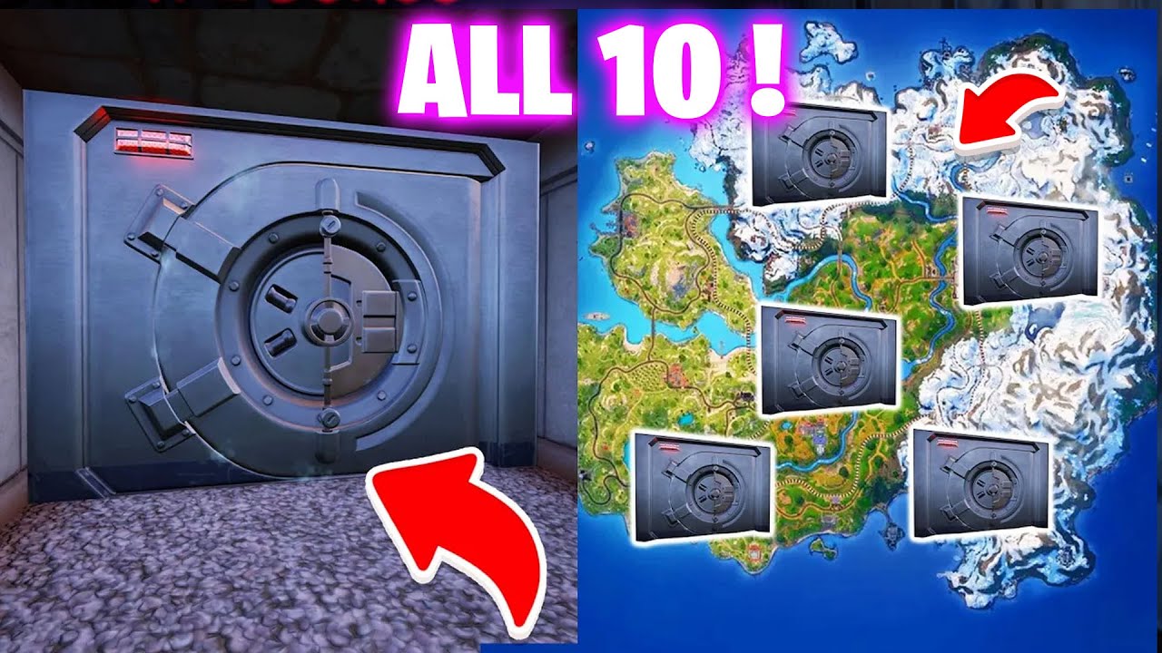 All 10 Vaults Locations In Fortnite Chapter 5 Season 1 - How To Open A ...