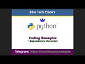 Coding Example (Python Operators)