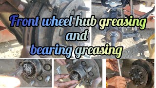 Tavera veh front wheel hub greasing||disc brake fitting||wheel fitting