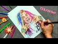 Drawing 6IX9INE with ballpoint pen