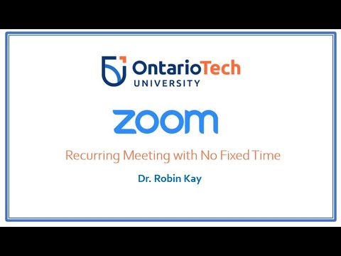 What does 'no set time' mean in Zoom?