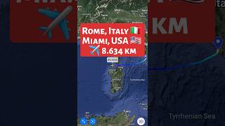 Rome, Italy 🇮🇹 to Miami, USA 🇺🇸 Flight Route ✈️ Timlines ITY630