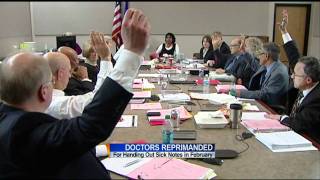 Board Votes To Reprimand Doctors Accused Of Writing Fake