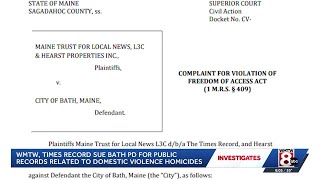 WMTW, The Times Record file lawsuit against Bath Police Department