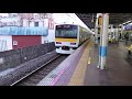 jb28【各駅停車と言わないが駅名連呼放送あり】jr中央・総武線 本八幡駅常磐型atos自動放送を撮影しました