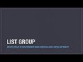 Bootstrap 4 (Alpha 6) components: List group