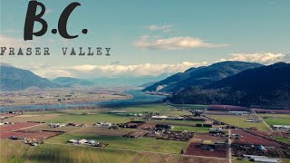 4K Relaxing  Drone Video -  Flying Over The Fraser valley 2023