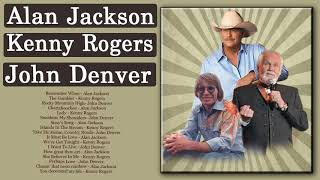 Alan Jackson, Kenny Rogers, John Denver Greatest Hits playlist - Male Country Singers Legends
