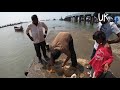 how to throw a cast net पाग कसा फेकला जातो पाग पारंपरिक पध्दत सिंगालामासा fiber boat special