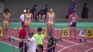 第７１回国民体育大会陸上競技石川県予選会女子少年B100ｍ決勝