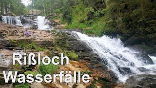 Rißloch Wasserfälle, die größten Wasserfällen im Bayerischen Wald, Rundweg Wanderung