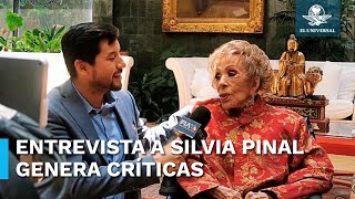 Tunden en redes a reportero por polémica entrevista a Silvia Pinal