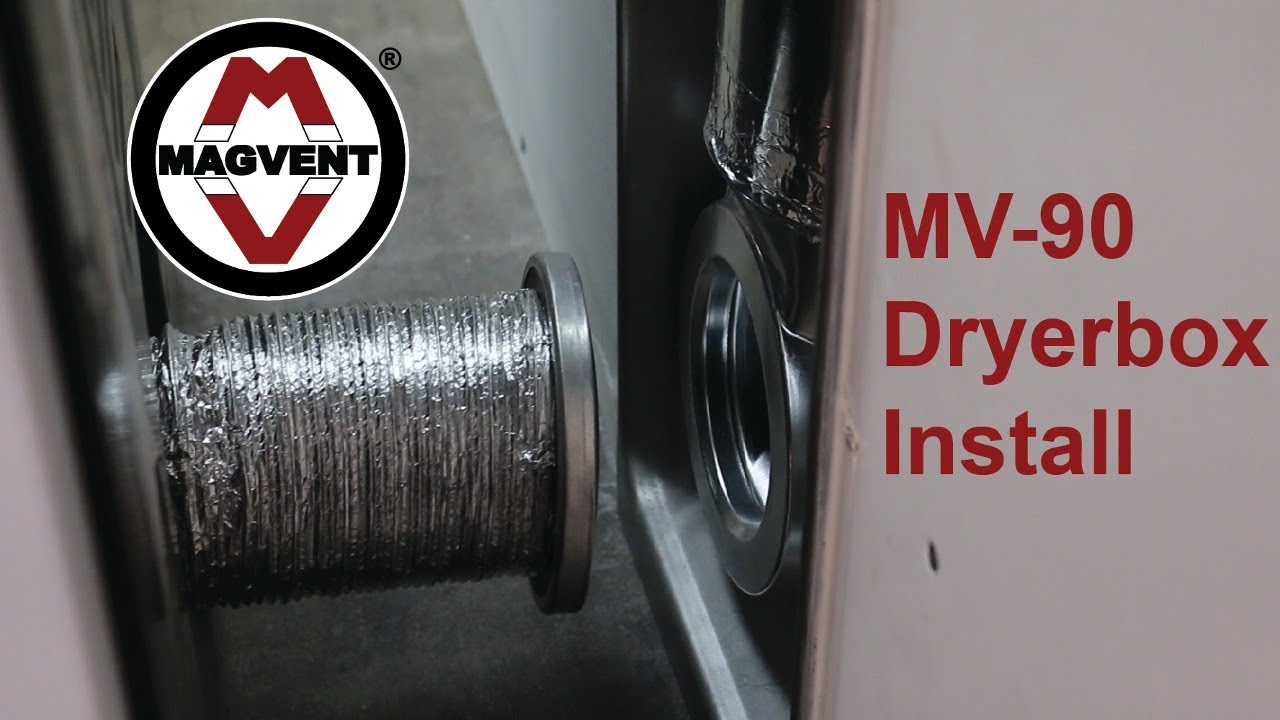 Magvent MV-90 Dryer Vent In Dryerbox Installation - YouTube