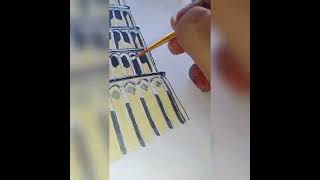 Pisa Tower ❤#wonders#pisatower#italy #colourfulart#easydrawing#painting#art#slantingtower#7wonders