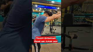 Triceps Extensions with Prone and Supine grip #shorts #gym #workout  #youtube
