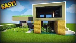 Minecraft: How to Build a Large Modern House - Easy Tutorial (How to Build a House in Minecraft)