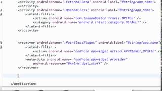 Android Application Development Tutorial 161 Setting up Widget Configuration Activity
