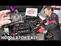 KIA OPTIMA HOOD LATCH LOCK REPLACEMENT REMOVAL