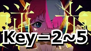 【チャプター有】 Key－2～5　逆光　キー下げ