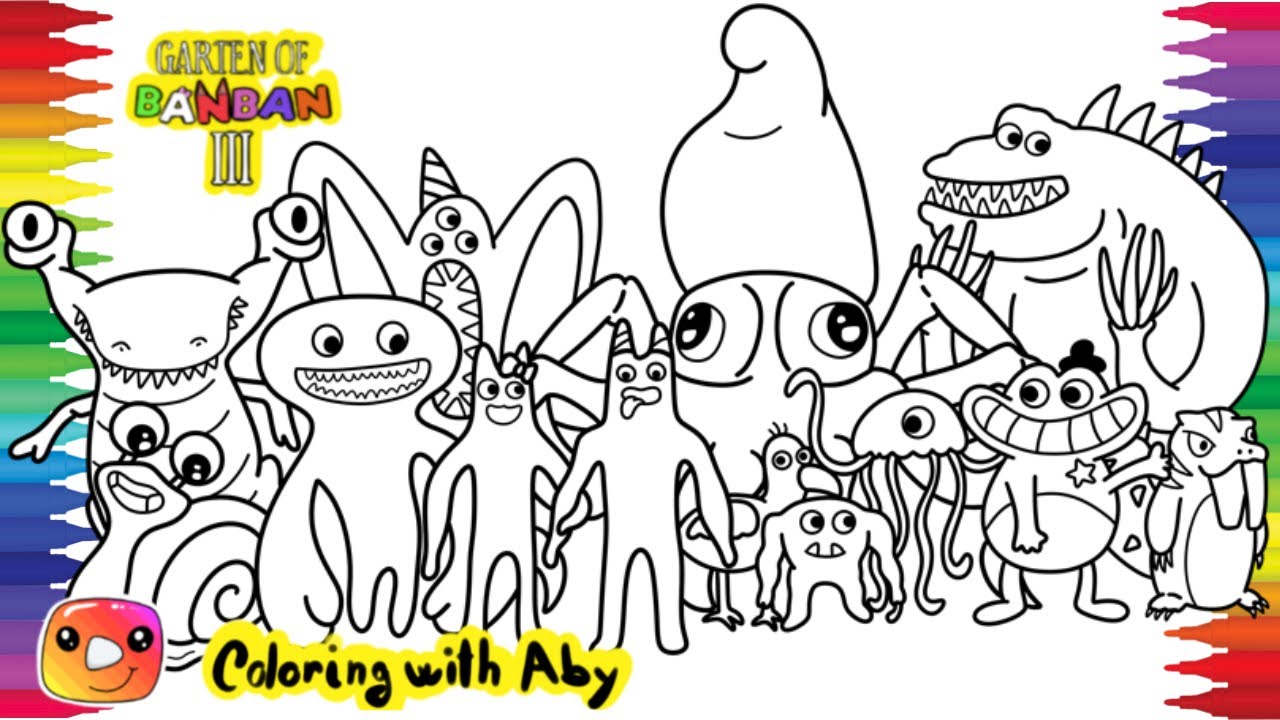 Garten Of BanBan 4 Coloring Pages | Color All Monsters Full Gameplay ...