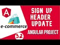 Angular project tutorial #32 Update Header after Sign up | Angular E-commerce Project