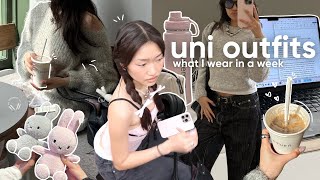 🖇️☁️ uni vlog: what i WEAR in a week  | pinterest inspired, spring outfits
