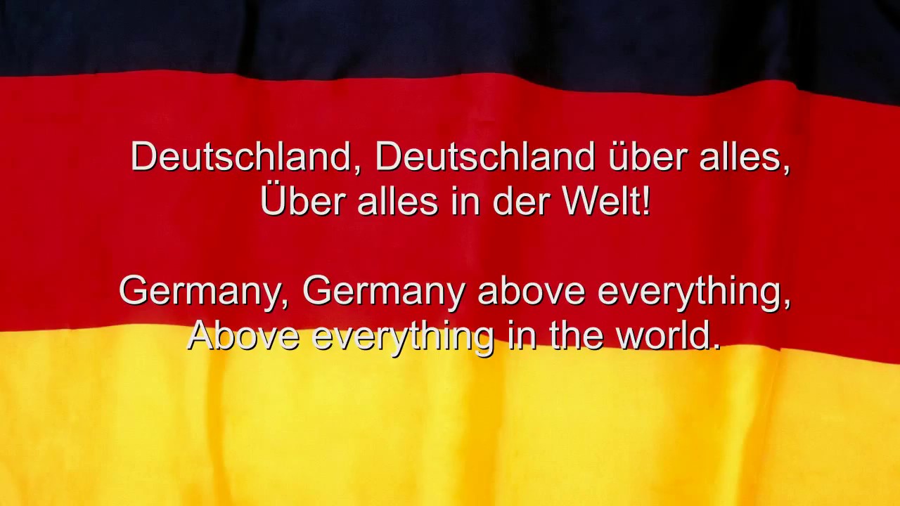 'Das Deutschlandlied' Germany National Anthem German & English Lyrics ...