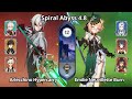 C0 Arlecchino Hypercarry & C0 Emilie Neuvillette Burn - Spiral Abyss 4.8 Floor 12 Genshin Impact