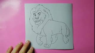 Draw Along How to Draw Mufasa from The Lion King – Easy Tutorial