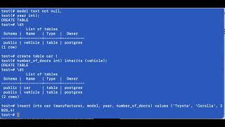 Table Inheritance in PostgreSQL
