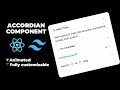 Animated Accordion Component in ReactJS and Tailwind CSS
