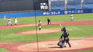 日本製鉄かずさマジック　眞崎甲太郎外野手（国士舘大学） VS NTT西日本　濵崎浩大投手