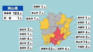 岡山県で163人感染、1人死亡　岡山市の学習塾などでクラスター発生〈新型コロナ〉