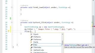 OpenFileDialog with c#