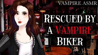 Rescued by a Vampire Biker || Vampire ASMR RP {Flirting & Feeding} {Southern Accent}