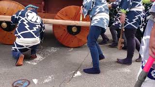 上宿の山車 サァサァ!ハンマをここに合わせて～左折します！! 佐原の大祭秋祭り楽日 2022年10月9日