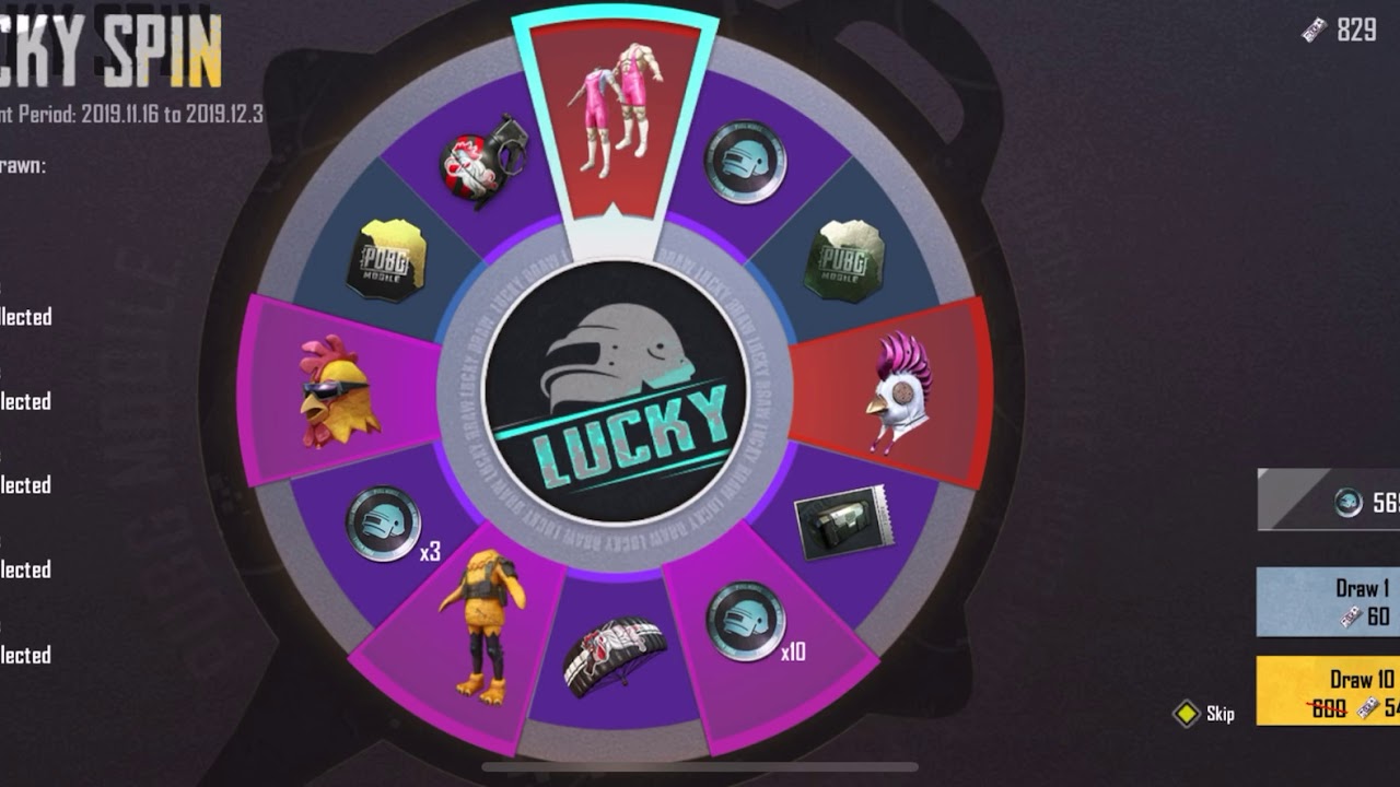 Pubg Mobile Lucky Spin Youtube