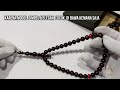 Tasbih user Tali Arus /Akakr bahar warna serat emas Natural Alami 10 mm 33 butir