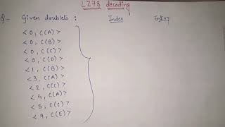 16. lz78 encoding and decoding example | LZ2 DECODING : adaptive dictionary in data compression