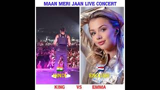 King - Maan Meri Jaan | King Live Vs Emma Heesters | Hindi Vs English Version Song | #shorts