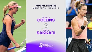 Danielle Collins vs. Maria Sakkari | 2023 Montreal Round 2 | WTA Match Highlights