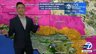 SoCal temps over weekend to stay warm and humid, with chance of thunderstorms