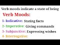 verb moods english century